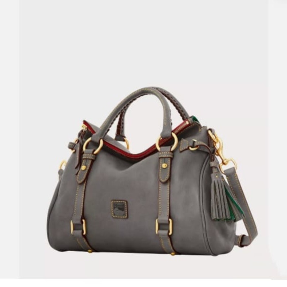 Dooney & Bourke Gray Leather Satchel
